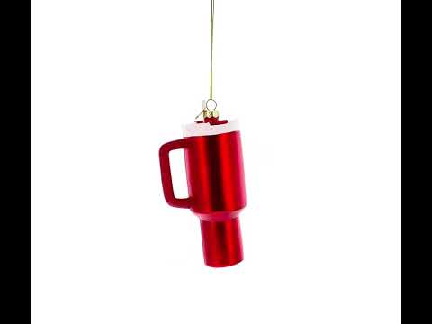 Holiday Coffee Mug Tumbler Glass Christmas Ornament