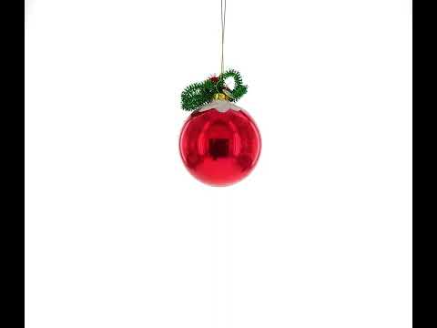Festlicher Schneemann und Weihnachtsbaum aus Glas