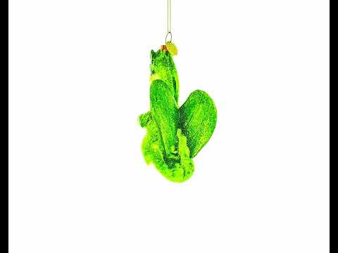 Fliegender Drache als Weihnachtsschmuck aus Glas