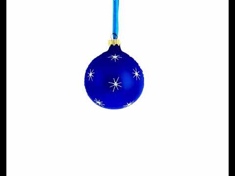 Santa’s Blessing with Angel Glass Ball Ornament 3.25 Inches