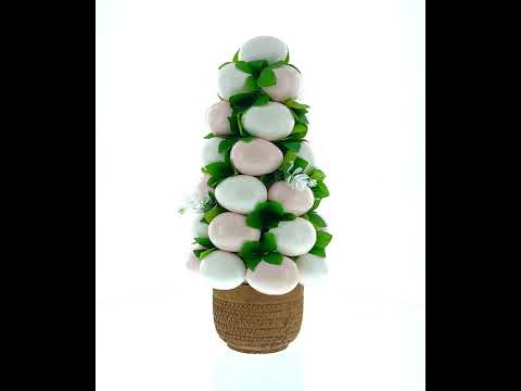 Pastel Spring Egg Arrangement Centerpiece Vase 14.8 Inches Tall
