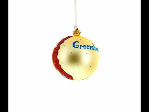 Internationales Zentrum und Museum für Bürgerrechte, Greensboro, North Carolina, USA – Glaskugel-Weihnachtsschmuck, 10 cm (4 Zoll)