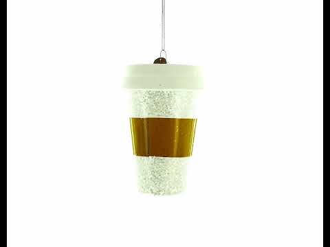 Weihnachtsschmuck aus Glas: Tasse für Kaffeeliebhaber