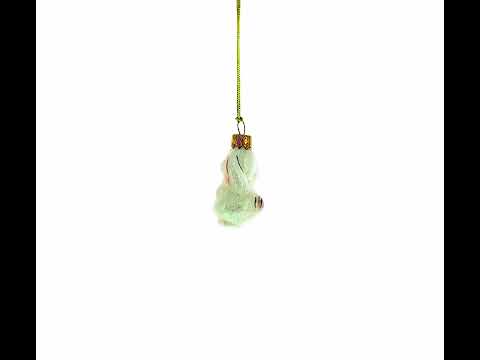Sweet Lop Ear Bunny Glass Christmas Ornament
