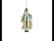 Glittered Santa Holding a Magical Lantern Blown Glass Christmas Ornament