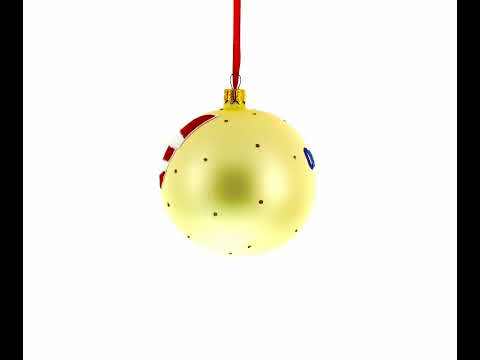 Weihnachtskugel aus Glas mit Motiv der Ohio State University, USA, 10 cm (4 Zoll)
