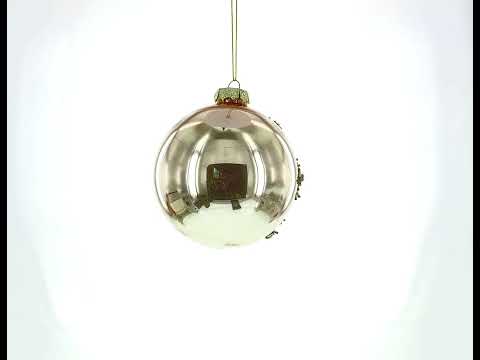 Dazzling Jeweled Star Glass Ball Christmas Ornament