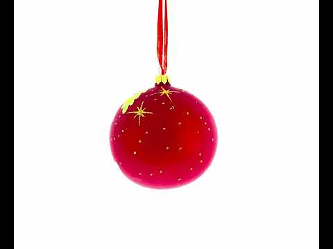 Fluffy White Persian Cat Glass Ball Christmas Ornament 3.25 Inches