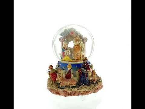 Königliche Geschenkträger Krippenszene Musikalische Wasserschneekugel