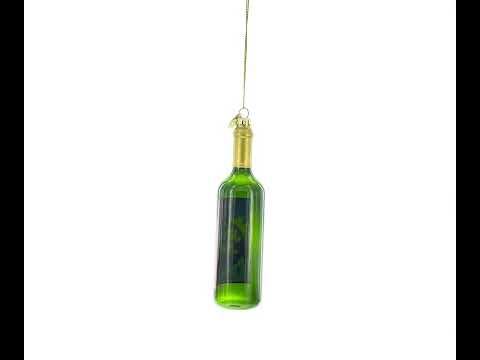 Jingle Juice Wine Bottle Blown Glass Christmas Ornament