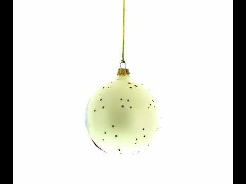 Zarte Fee auf funkelnder Glaskugel, Weihnachtsschmuck, 10 cm
