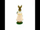 Vintage Style Easter Bunny Figurine – Springtime Rabbit Statue with Flowers & Egg Basket 8.7 Inches