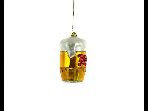 Frothy Beer Mug Glass Christmas Ornament