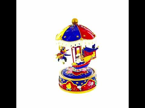 Musical Figurine with Airplane, Boat, and Train