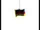 Waving Flag of Germany Blown Glass Christmas Ornament