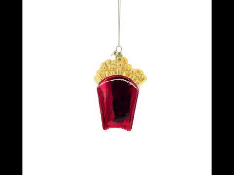 French Fries Glass Christmas Ornament
