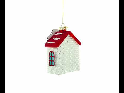 Adorno navideño de cristal del puesto de hamburguesas de Papá Noel