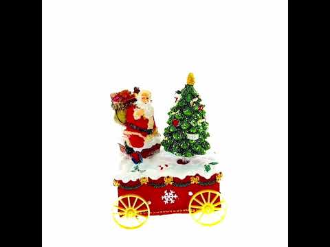 Spinning Christmas Tree Musical Box on Wheels