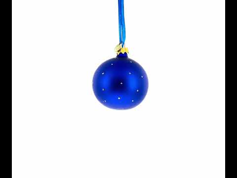 Happy Hanukkah Jewish Celebration Glass Ball Ornament 3.25 Inches