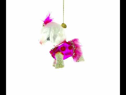 Bichon Frise Glass Christmas Ornament