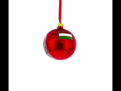 The Szechenyi Chain Bridge, Budapest, Hungary Glass Ball Christmas Ornament 4 Inches
