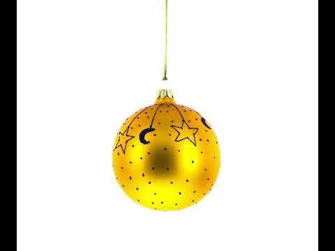 Junge mit Zuckerstange, Glaskugel, erster Weihnachtsschmuck für Babys, 10 cm