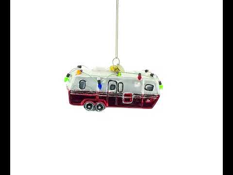 Vintage Wohnmobil-Weihnachtsbaumschmuck aus Glas