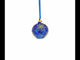 Sparkling Jeweled Snowflakes on Blue Glass Ball Christmas Ornament 3.25 Inches