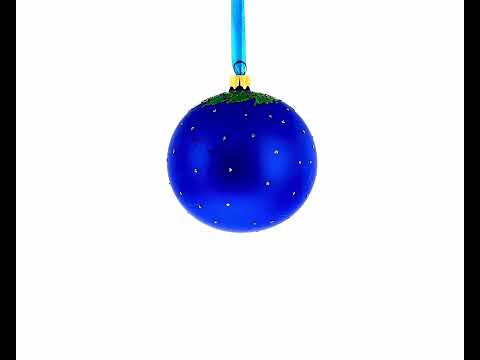 Adorno navideño de bola de cristal con dos conejitos de 4 pulgadas