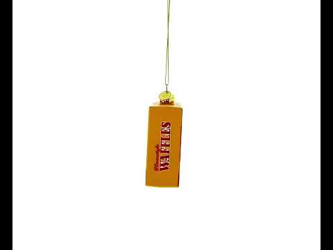 Waffles Box Glass Christmas Ornament