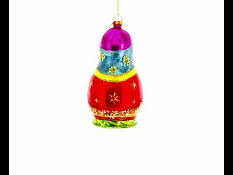 Muñeca Matrioska con Belén, adorno navideño de cristal