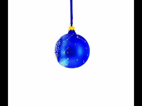Adorno navideño de bola de cristal con el signo del horóscopo Géminis de 8,25 cm
