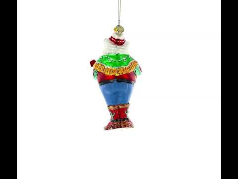 Weihnachtsmann mit Gitarre aus Glas