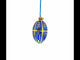 1896 Twelve Monograms Royal Glass Egg Ornament 4 Inches