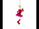 Frosty the Ice Skating Bunny Blown Glass Christmas Ornament