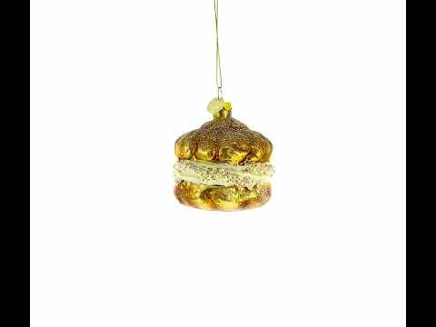 Whipping Cream Pastry Glass Christmas Ornament