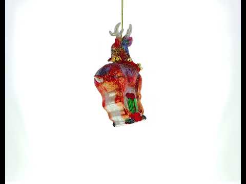 Fawn Baby Deer Glass Christmas Ornament