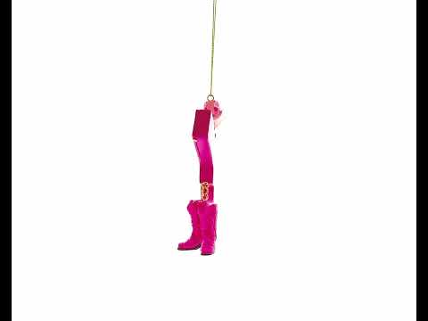 Pink Cowgirl Hat Country Music Guitar with Boots Resin Christmas Ornament