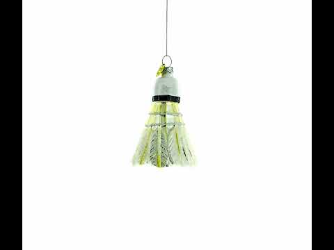 Badminton Shuttlecock Birdie Glass Christmas Ornament