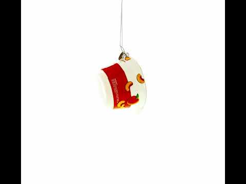 Adorno navideño de cristal con yogur de melocotón