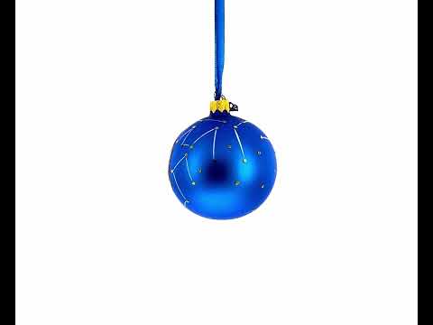 Adorno navideño de bola de cristal con el signo del horóscopo Arie de 8,25 cm