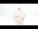 Snow Swirls on Pink Glass Ball Christmas Ornament 3.25 Inches