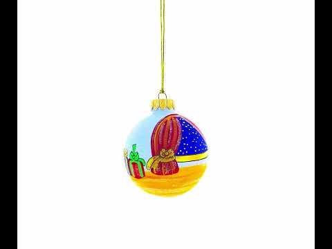 Weihnachtskugel aus Glas mit Nussknacker und Clara, 8,25 cm (3,25 Zoll)