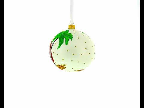 Festliche Kamel-Glaskugel-Weihnachtsdekoration, 10 cm