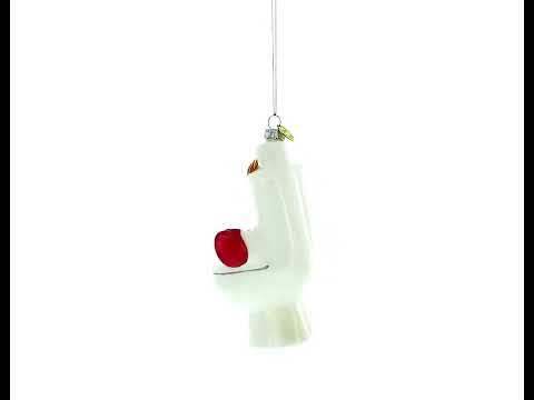 Klempnerthron mit Pümpel und Schraubenschlüssel – Christbaumschmuck aus Glas