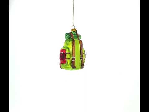 Weihnachtsschmuck aus Glas, hergestellt aus dem Globetrotter-Reiserucksack