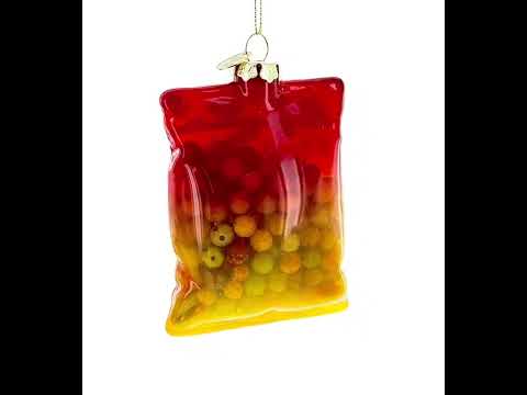 Fruit Gummies Bag with Multicolo Candy Glass Christmas Ornament