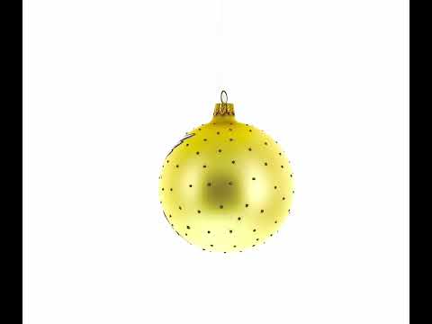 Adorno navideño de bola de cristal con palomas y anillo de bodas de 4 pulgadas