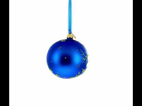Glaskugel-Ornament mit Mohnblumen und Kamille