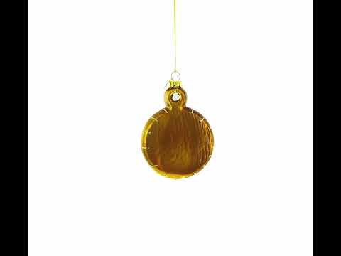 Tabla de embutidos de cristal con adorno navideño
